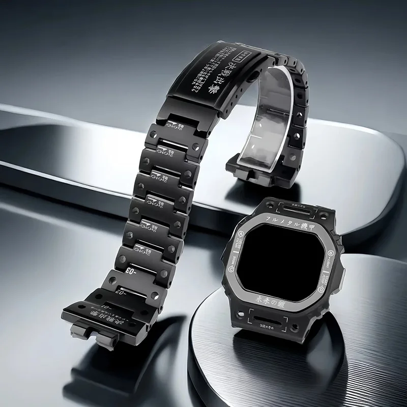 Modified titanium alloy armor set strap+Watch Case Bezel For Casio G-SHOCK GWM-B5000 metal buckle men's Bracelet Watchband
Modified titanium alloy armor set strap+Watch Case Bezel For Casio G-SHOCK GWM-B5000 metal buckle men's Bracelet Watchband