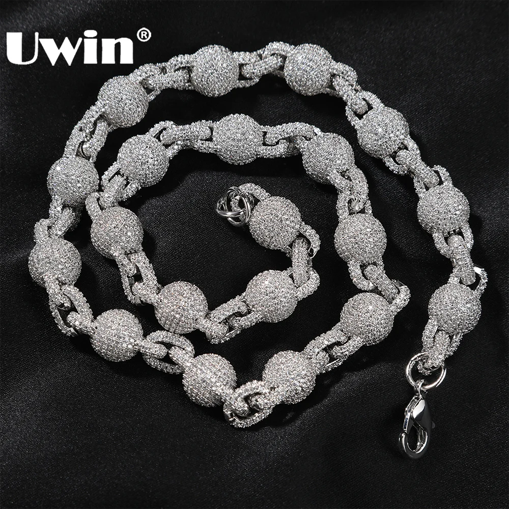 UWIN 10MM Iced Out Ball Necklaces for Men Cuban Link Prong Setting Cubic Zirconia Hip Hop Fashion Jewelry
UWIN 10MM Iced Out Ball Necklaces for Men Cuban Link Prong Setting Cubic Zirconia Hip Hop Fashion Jewelry