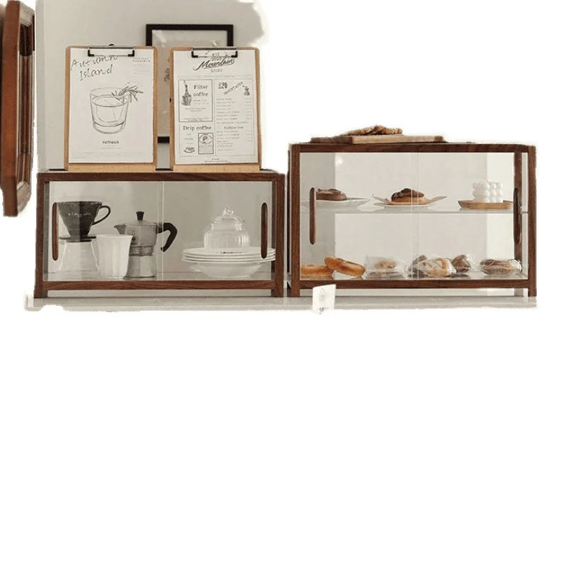 Vintage Black Walnut Solid Wood Glass Bread Display Cabinet
Vintage Black Walnut Solid Wood Glass Bread Display Cabinet