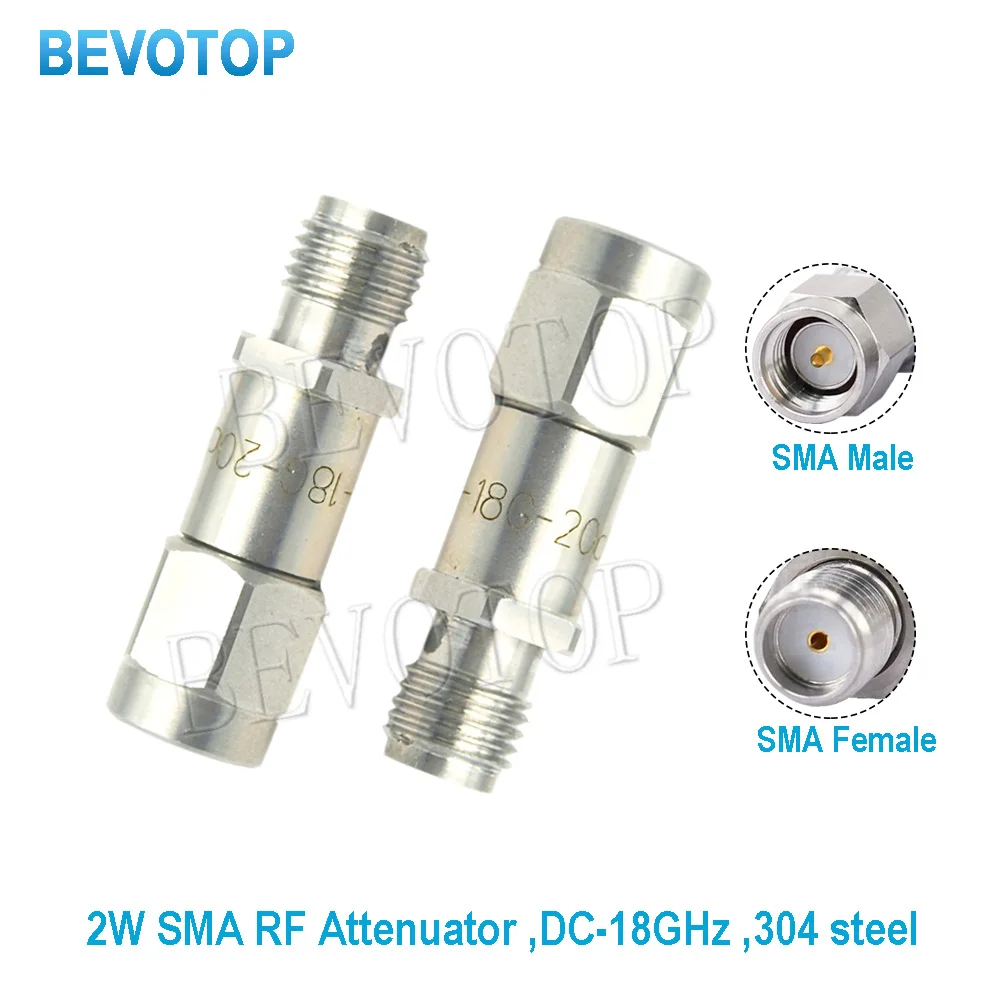 2W DC-18GHz SMA Male to SMA Female Coaxial RF Attenuator 8/10/20/30/40dB SMA Fixed Connectors 50 Ohm 304 steel BEVOTOP
2W DC-18GHz SMA Male to SMA Female Coaxial RF Attenuator 8/10/20/30/40dB SMA Fixed Connectors 50 Ohm 304 steel BEVOTOP