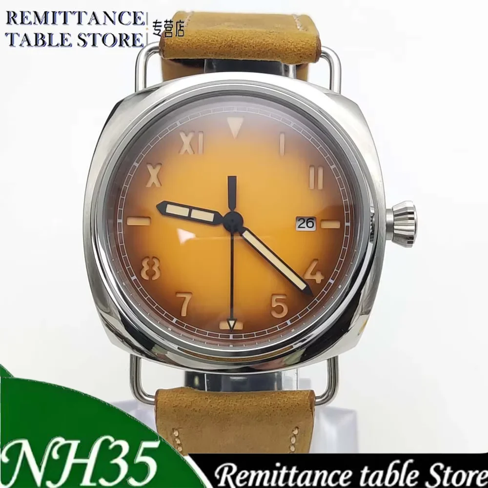 Parnsrpe 2026 New NH35 Automatic Mechanical Watch Men 45mm Vintage Cushion Style Brown Gradient Dial 316L Steel Luminous Date
Parnsrpe 2026 New NH35 Automatic Mechanical Watch Men 45mm Vintage Cushion Style Brown Gradient Dial 316L Steel Luminous Date