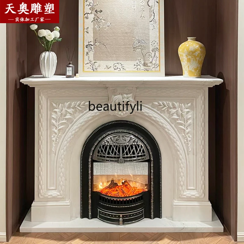 French Fireplace Living Room Decoration Natural Marble White Marble Ornament Stone Carving Fireplace
French Fireplace Living Room Decoration Natural Marble White Marble Ornament Stone Carving Fireplace
