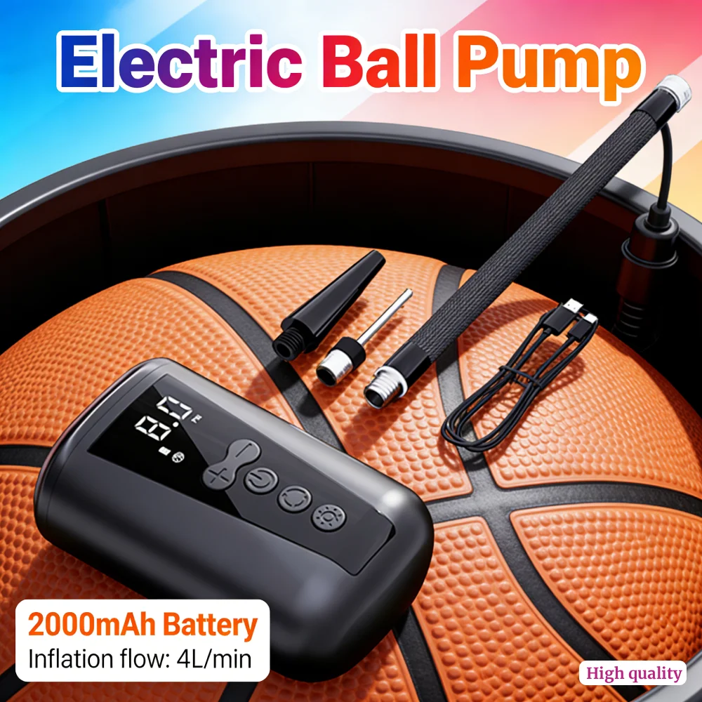 Football Basketball Inflator LCD Display Electric Ball Pump Fast Inflation Electric Air Ball Pump for Football Basketball Soccer
Football Basketball Inflator LCD Display Electric Ball Pump Fast Inflation Electric Air Ball Pump for Football Basketball Soccer
