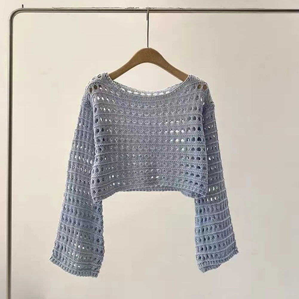 Pullover Tops Crochet Knitted Fashion Hot Long Sleeve Stylish Summer Sweater Women Beach Bikini Cover Up Comfy
Pullover Tops Crochet Knitted Fashion Hot Long Sleeve Stylish Summer Sweater Women Beach Bikini Cover Up Comfy