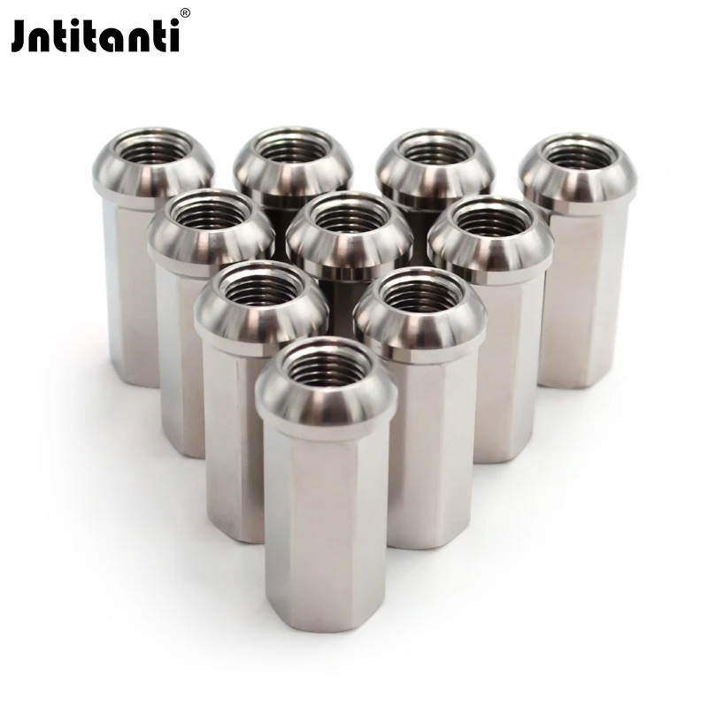 Jntitanti Gr5titanium wheel nut M14x1.5x45-50mm close end cone seat or ball seat for Tesla Jeep Porsche Honda Type R etc
Jntitanti Gr5titanium wheel nut M14x1.5x45-50mm close end cone seat or ball seat for Tesla Jeep Porsche Honda Type R etc
