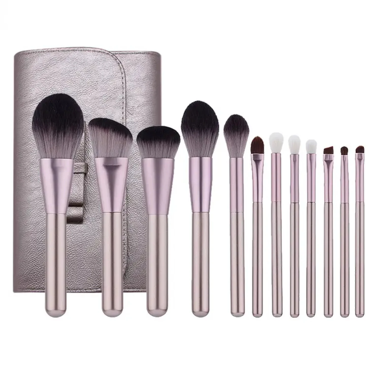12Pcs Professional Makeup Brush Set for Foundation, Powder, Blush, Concealer, Eye Shadows
12Pcs Professional Makeup Brush Set for Foundation, Powder, Blush, Concealer, Eye Shadows