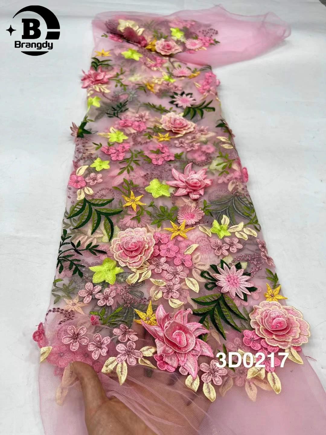3D Flower Tulle Embroidered Lace Fabric 2025 France Latest African Net Lace Fabric Nigeria Bridal Women Dresses Party Material
3D Flower Tulle Embroidered Lace Fabric 2025 France Latest African Net Lace Fabric Nigeria Bridal Women Dresses Party Material