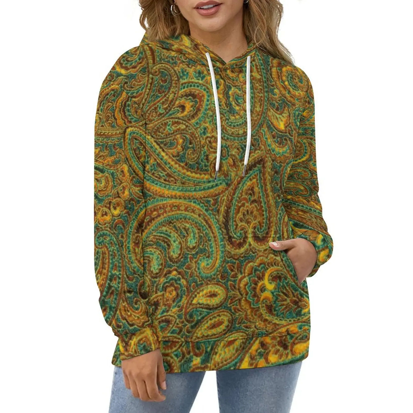 Retro Paisley Print Casual Hoodies Colorful Floral Pullover Hoodie Women Long Sleeve Korean Fashion Design Loose Oversized Tops
Retro Paisley Print Casual Hoodies Colorful Floral Pullover Hoodie Women Long Sleeve Korean Fashion Design Loose Oversized Tops