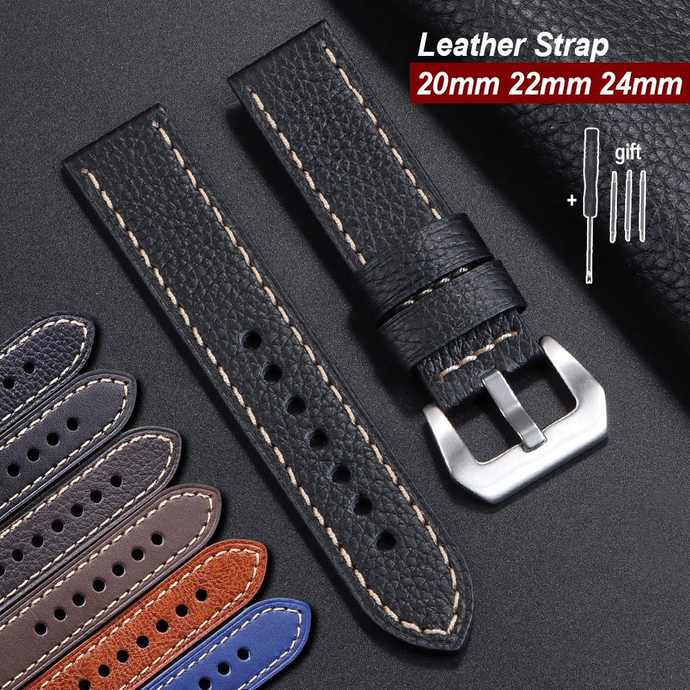 Leather Watch Bands 20mm 22mm 24mm Brown Black Watch Strap for Panerai for Huawei Watch Replacement Bracelet Casual Wrist Band
Leather Watch Bands 20mm 22mm 24mm Brown Black Watch Strap for Panerai for Huawei Watch Replacement Bracelet Casual Wrist Band
