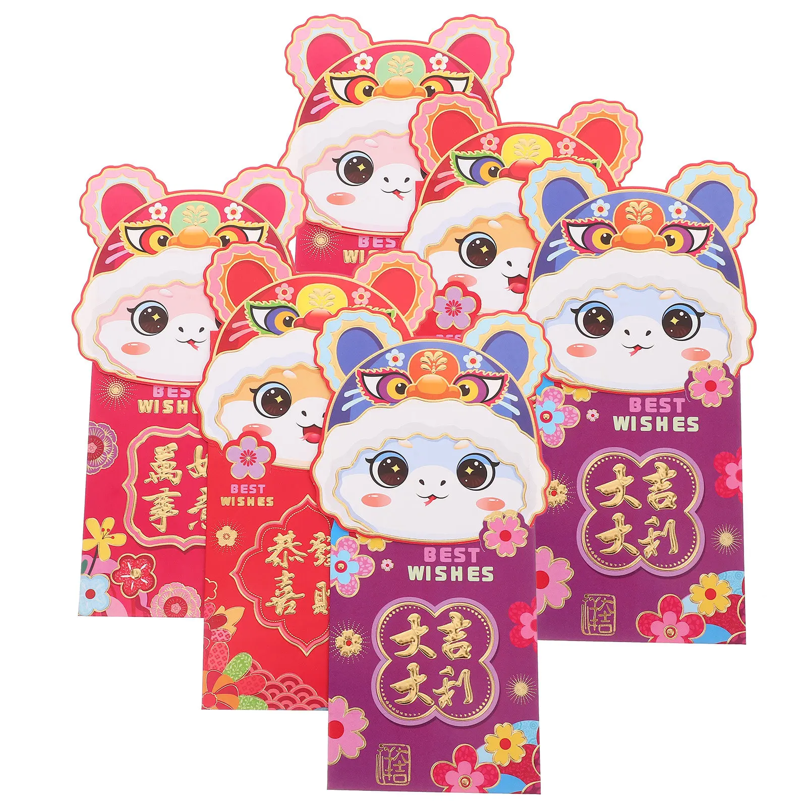 6Pcs Cartoon Red Money Envelopes Flip Cover New Year Red Packet Traditional Chinese Lucky Money Pocket Gift
6Pcs Cartoon Red Money Envelopes Flip Cover New Year Red Packet Traditional Chinese Lucky Money Pocket Gift