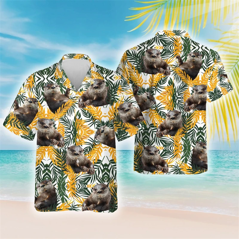 Пляжные рубашки с забавным принтом выдры, рубашки Aloha с морскими животными для мужчин, одежда, летняя гавайская рубашка с короткими рукавами, блузки, топы Y2k
Пляжные рубашки с забавным принтом выдры, рубашки Aloha с морскими животными для мужчин, одежда, летняя гавайская рубашка с короткими рукавами, блузки, топы Y2k