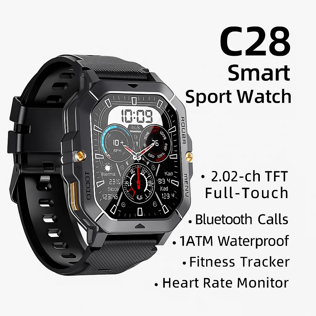 2025 Leadoys New C28 Smartwatch Men Women with 100+ Sports Modes Heart Rate Blood Oxygen Monitor Sleep Tracker Da Fit App
2025 Leadoys New C28 Smartwatch Men Women with 100+ Sports Modes Heart Rate Blood Oxygen Monitor Sleep Tracker Da Fit App