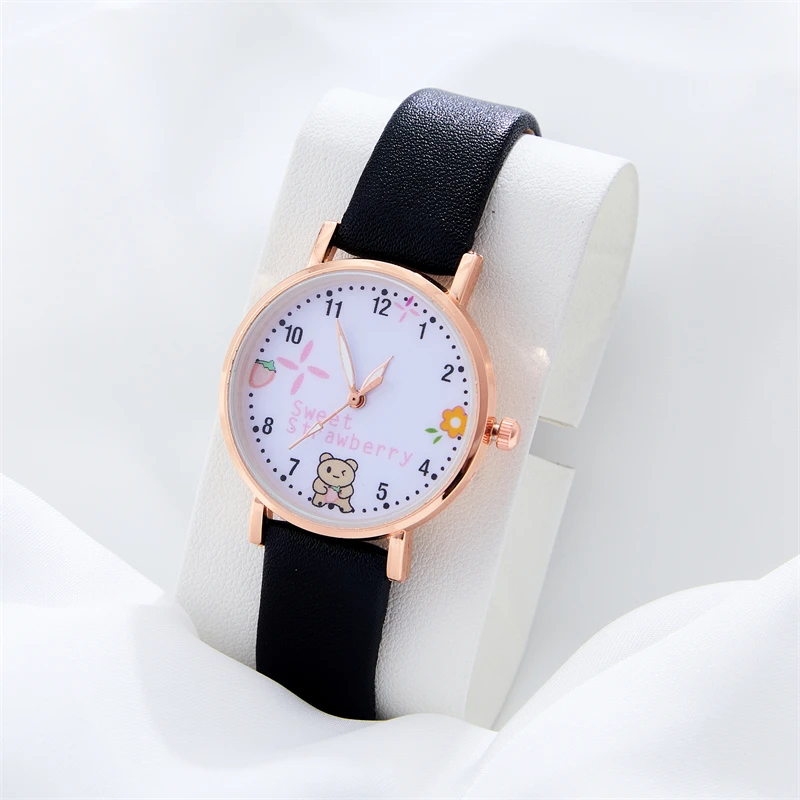Sweet personality design Bear Girls Watch Children's women's quartz belt watch
Sweet personality design Bear Girls Watch Children's women's quartz belt watch