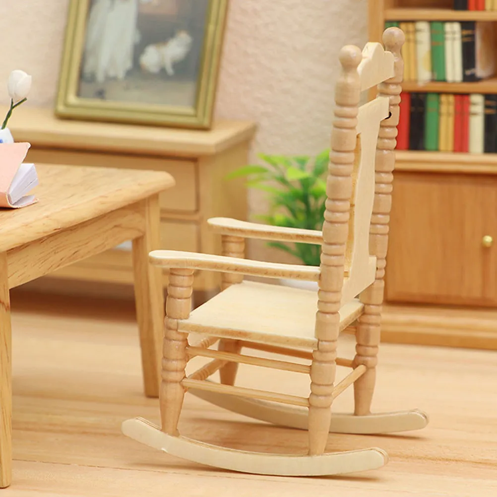 2Pcs Vintage Rocking-Chair Miniature Wooden Chair Perfect for 1 12 Scale Mini House Furniture Accessories Decoration
2Pcs Vintage Rocking-Chair Miniature Wooden Chair Perfect for 1 12 Scale Mini House Furniture Accessories Decoration