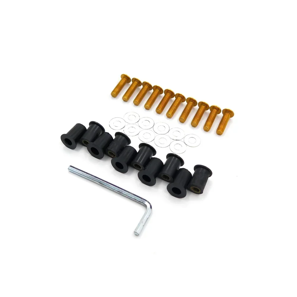 Universal Motorcycle M5 size Windshield Windscreen Bolt Kit Well Nuts Bolts Washer for Honda/Ducati/Kawasaki/Suzuki
Universal Motorcycle M5 size Windshield Windscreen Bolt Kit Well Nuts Bolts Washer for Honda/Ducati/Kawasaki/Suzuki
