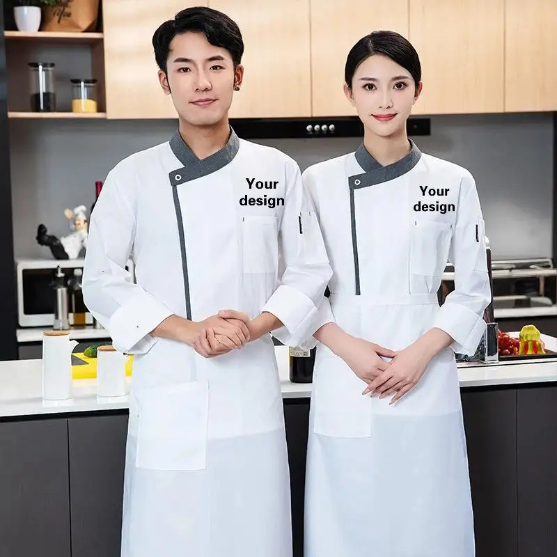 Catering Chef Jacket Workwear Men Women Long Sleeved Personalized Customization LOGO Hotel Kitchen Cooking Baking Uniform Top
Catering Chef Jacket Workwear Men Women Long Sleeved Personalized Customization LOGO Hotel Kitchen Cooking Baking Uniform Top