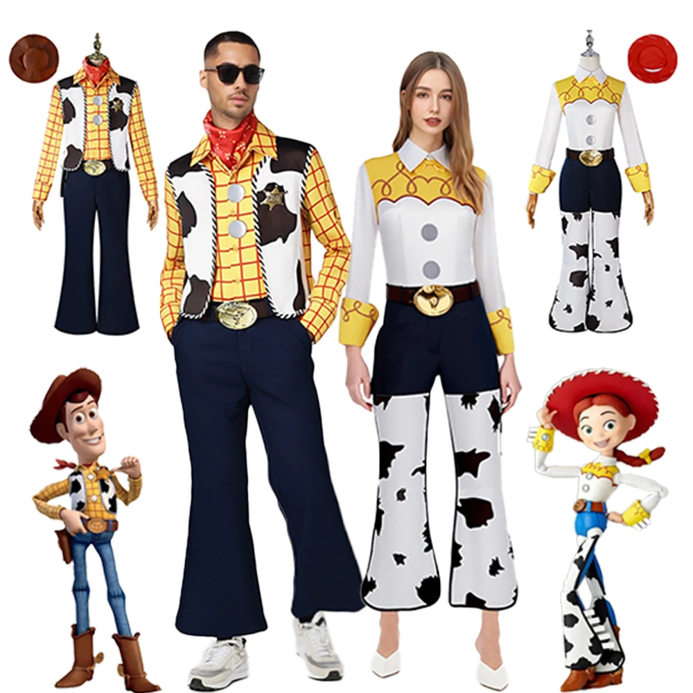 Toy Story Cosplay Set Woody Jessie Costume Couple Outfit Uniform Hat Adult Animated Movie Role Play Clothes Halloween Stage Suit
Toy Story Cosplay Set Woody Jessie Costume Couple Outfit Uniform Hat Adult Animated Movie Role Play Clothes Halloween Stage Suit