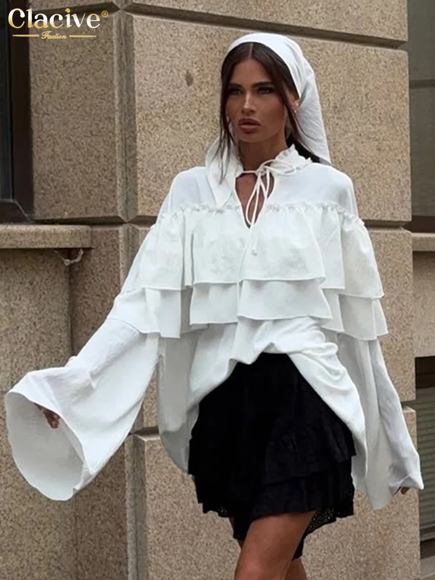 Clacive Fashion Loose White Women Shirt 2025 Casual Stand Collar Long Sleeve Shirts Elegant Classic Pleated Tops Female Clothing
Clacive Fashion Loose White Women Shirt 2025 Casual Stand Collar Long Sleeve Shirts Elegant Classic Pleated Tops Female Clothing