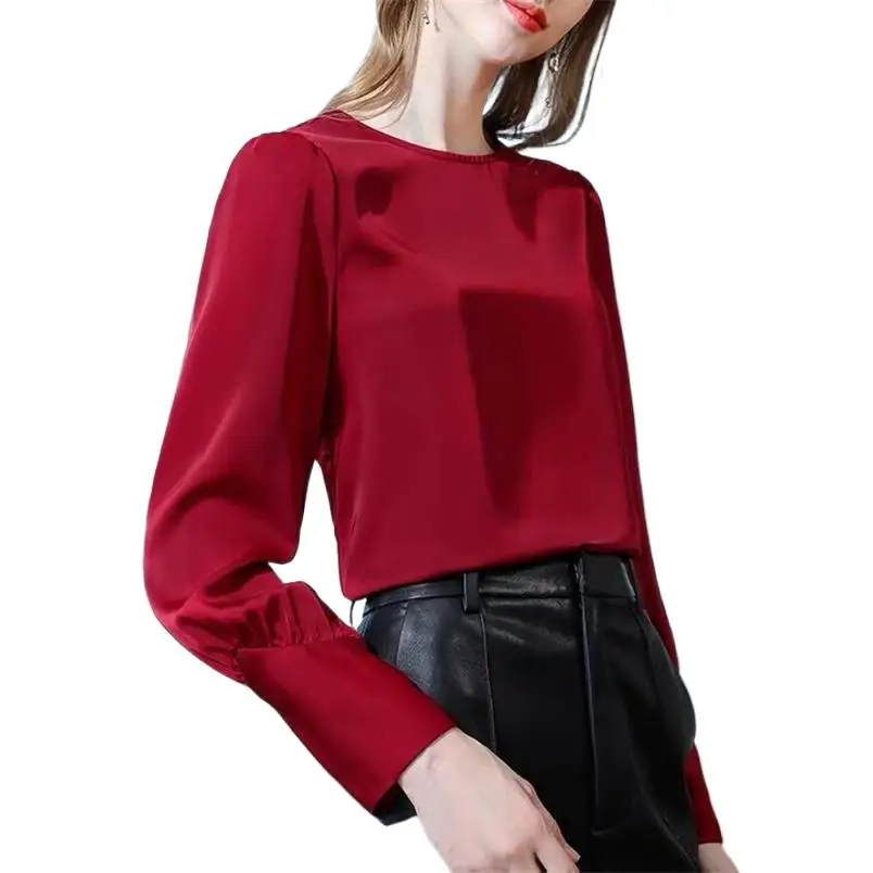 New Fashion 2024 Spring Fall Tops Women Patchwork Long Sleeve Satin Blouse Oversize Casual Simple O-Neck Black White T-Shirt
New Fashion 2024 Spring Fall Tops Women Patchwork Long Sleeve Satin Blouse Oversize Casual Simple O-Neck Black White T-Shirt