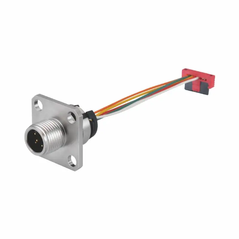 Custom Solution M12 a Code Male square Flange Type Panel Connector 5 Pin End with IDC Connectors
Custom Solution M12 a Code Male square Flange Type Panel Connector 5 Pin End with IDC Connectors