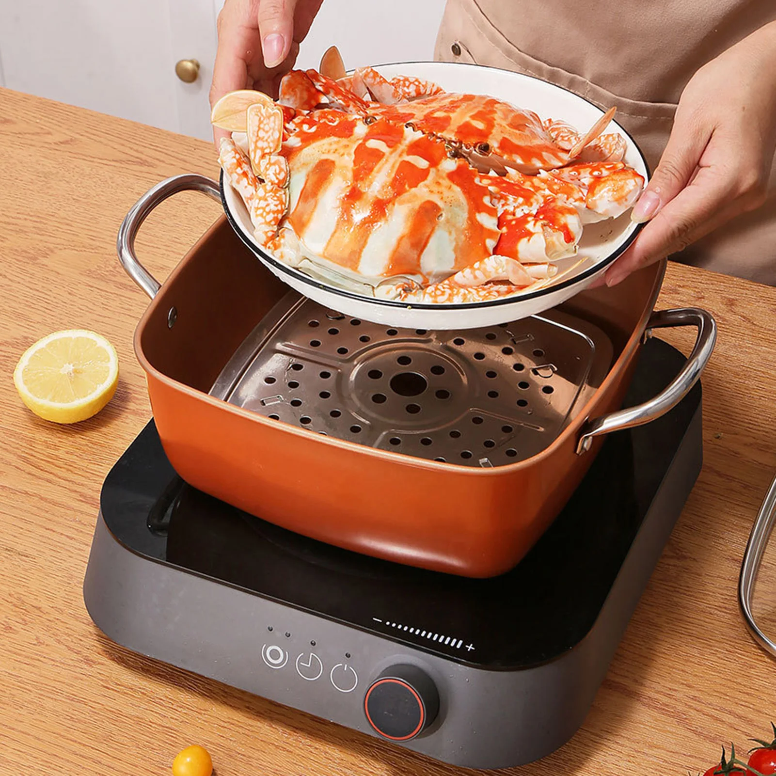 4PCS/Set Square Frying Pot Non Stick Pan Portable Japanese Style Frying Pan with Oil Drip Drain Basket for Home Dorm Apartment
4PCS/Set Square Frying Pot Non Stick Pan Portable Japanese Style Frying Pan with Oil Drip Drain Basket for Home Dorm Apartment