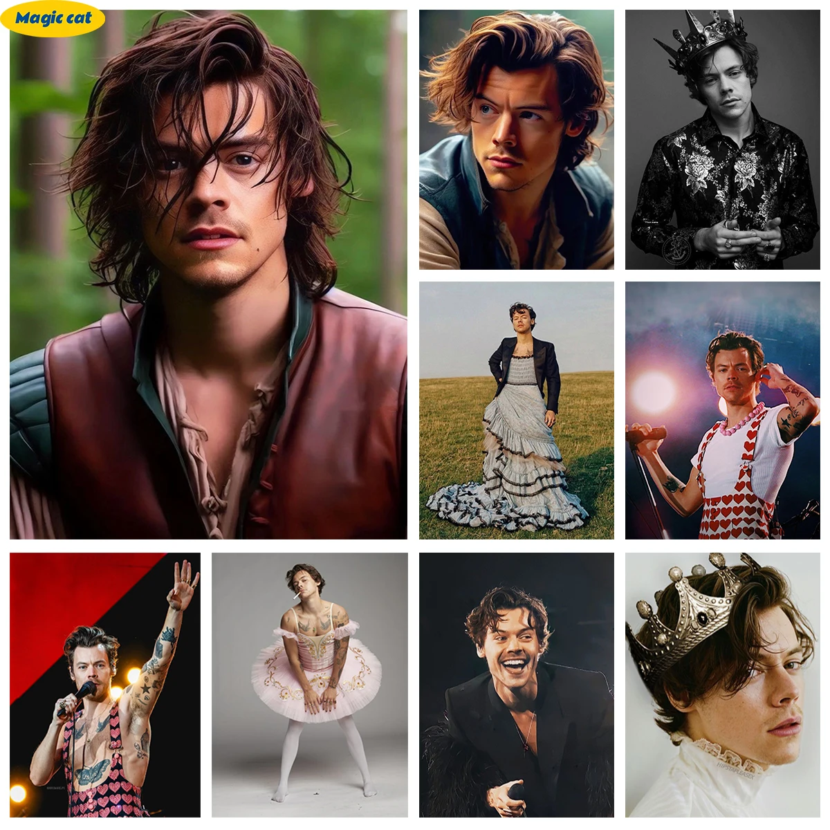 DIY 5D AB Drill Diamond Painting Harry Styles Star Portrait Diamond Embroidery Oop Singer Poster Home Mosaic Mural Decor
DIY 5D AB Drill Diamond Painting Harry Styles Star Portrait Diamond Embroidery Oop Singer Poster Home Mosaic Mural Decor