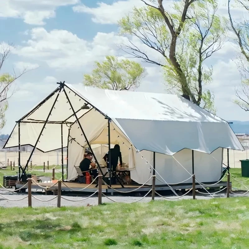 Luxury hotel luxury hunting tent newly designed with Oxford fabric and resort steel frame
Luxury hotel luxury hunting tent newly designed with Oxford fabric and resort steel frame