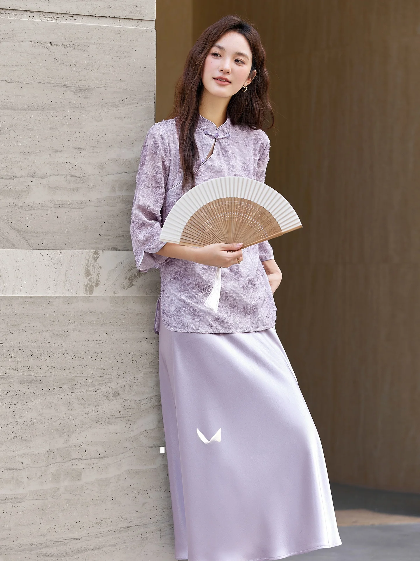 New Chinese Style Purple Set Women's Spring 2026 New Stand Collar Overhead Top Half Length Skirt Two Piece Set Fashionable
New Chinese Style Purple Set Women's Spring 2026 New Stand Collar Overhead Top Half Length Skirt Two Piece Set Fashionable