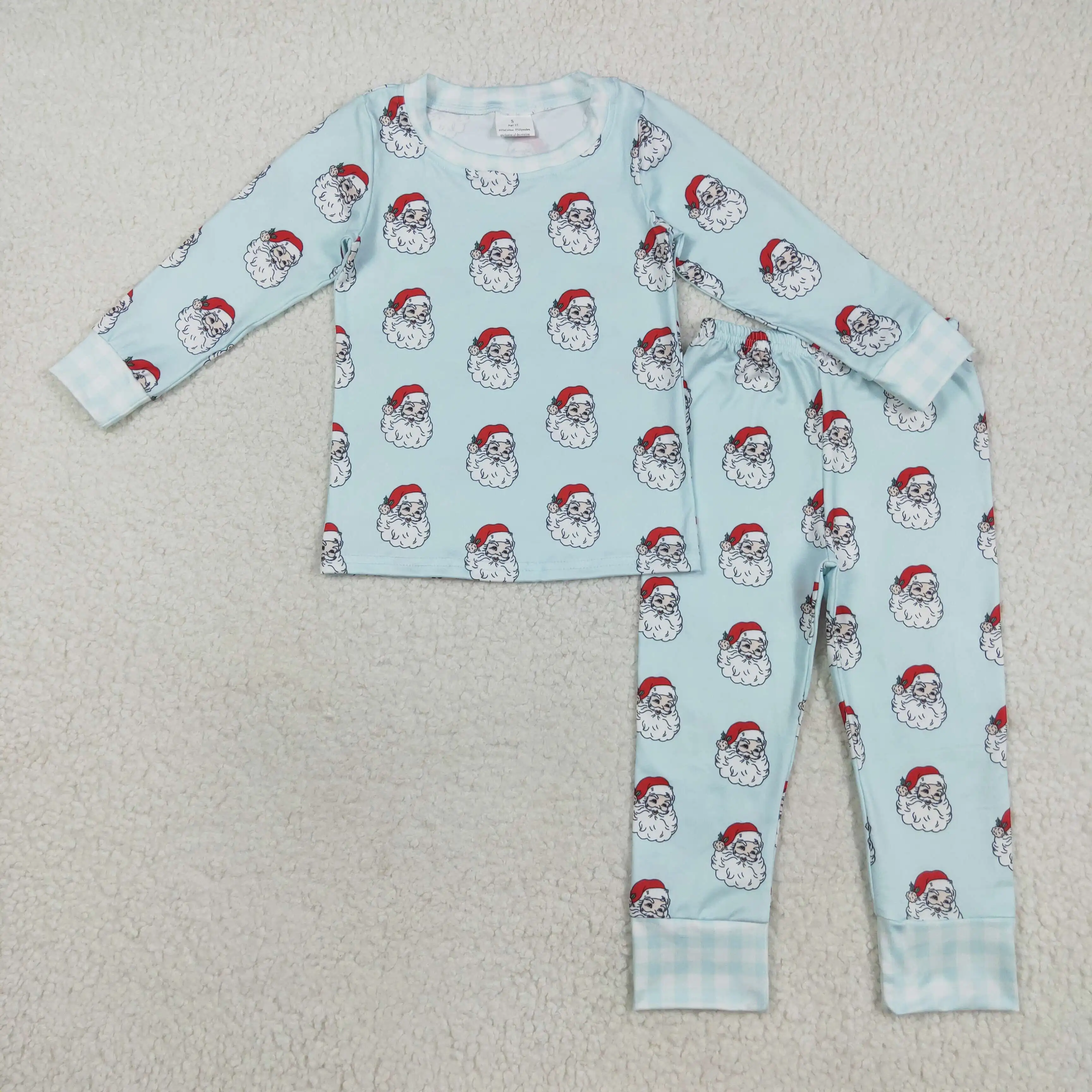 Baby Boys Blue Christmas Pajamas Set Santa Top with Plaid Long Sleeves Light Blue Bottoms Baby Boy Holiday Sleepwear
Baby Boys Blue Christmas Pajamas Set Santa Top with Plaid Long Sleeves Light Blue Bottoms Baby Boy Holiday Sleepwear