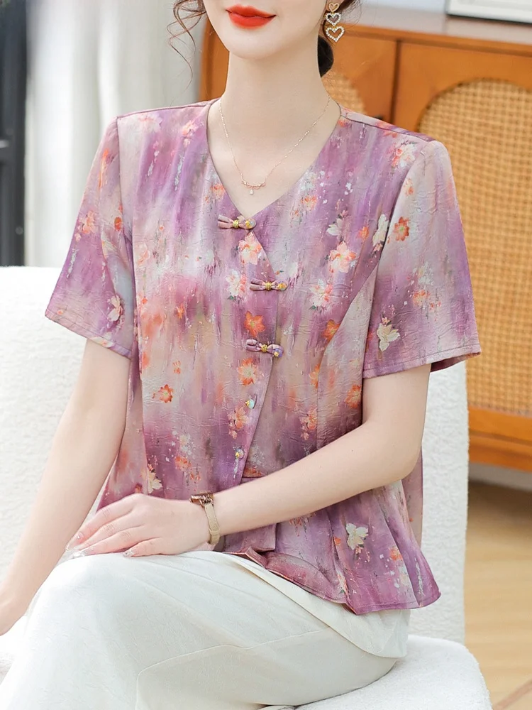 Faionable Mom Summer Outfit New Chinese Sle Small irt Middle Aged Women's ort Sve T-irt Trendy Top And Bot Set
Faionable Mom Summer Outfit New Chinese Sle Small irt Middle Aged Women's ort Sve T-irt Trendy Top And Bot Set