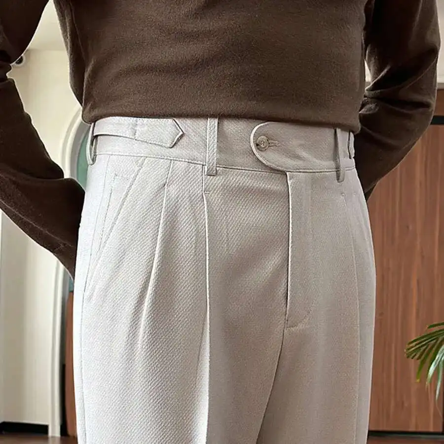 Business Casual Western Pants Men's High Waist Straight Leg Suit Pants Italian Neapolitan Pants Trendy Men's Social Trousers
Business Casual Western Pants Men's High Waist Straight Leg Suit Pants Italian Neapolitan Pants Trendy Men's Social Trousers