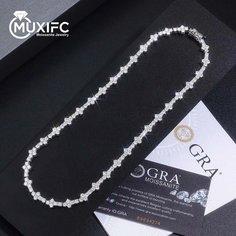 MUXIFC Full Moissanite Tennis Necklace for Women Men 925 Sterling Silver Hip Hop Diamond Neck Wrist Chain with Gra Certificate
MUXIFC Full Moissanite Tennis Necklace for Women Men 925 Sterling Silver Hip Hop Diamond Neck Wrist Chain with Gra Certificate