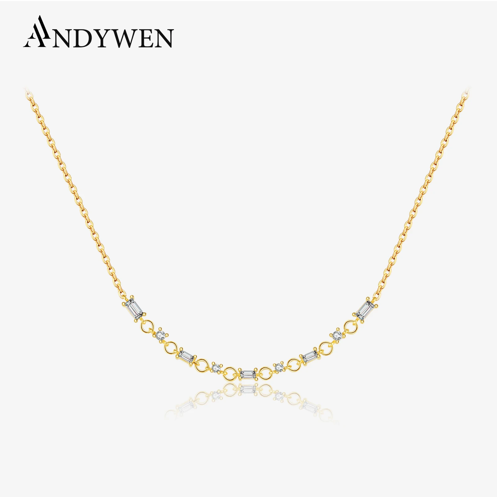 ANDYWEN 925 Sterling Silver Gold Zircon CZ line Pendant Long Chain Necklace Fine Jewelry Crystal Jewelry 2025 Wedding Women Gift
ANDYWEN 925 Sterling Silver Gold Zircon CZ line Pendant Long Chain Necklace Fine Jewelry Crystal Jewelry 2025 Wedding Women Gift