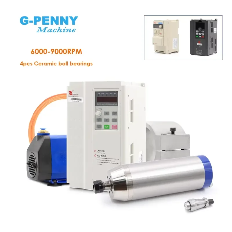 Customization G-PENNY 3.7KW ER20 D100 220V/380V Motor Bearing Milling 3.4N.m Torque Metal Working Water Cooled Spindle Kit
Customization G-PENNY 3.7KW ER20 D100 220V/380V Motor Bearing Milling 3.4N.m Torque Metal Working Water Cooled Spindle Kit