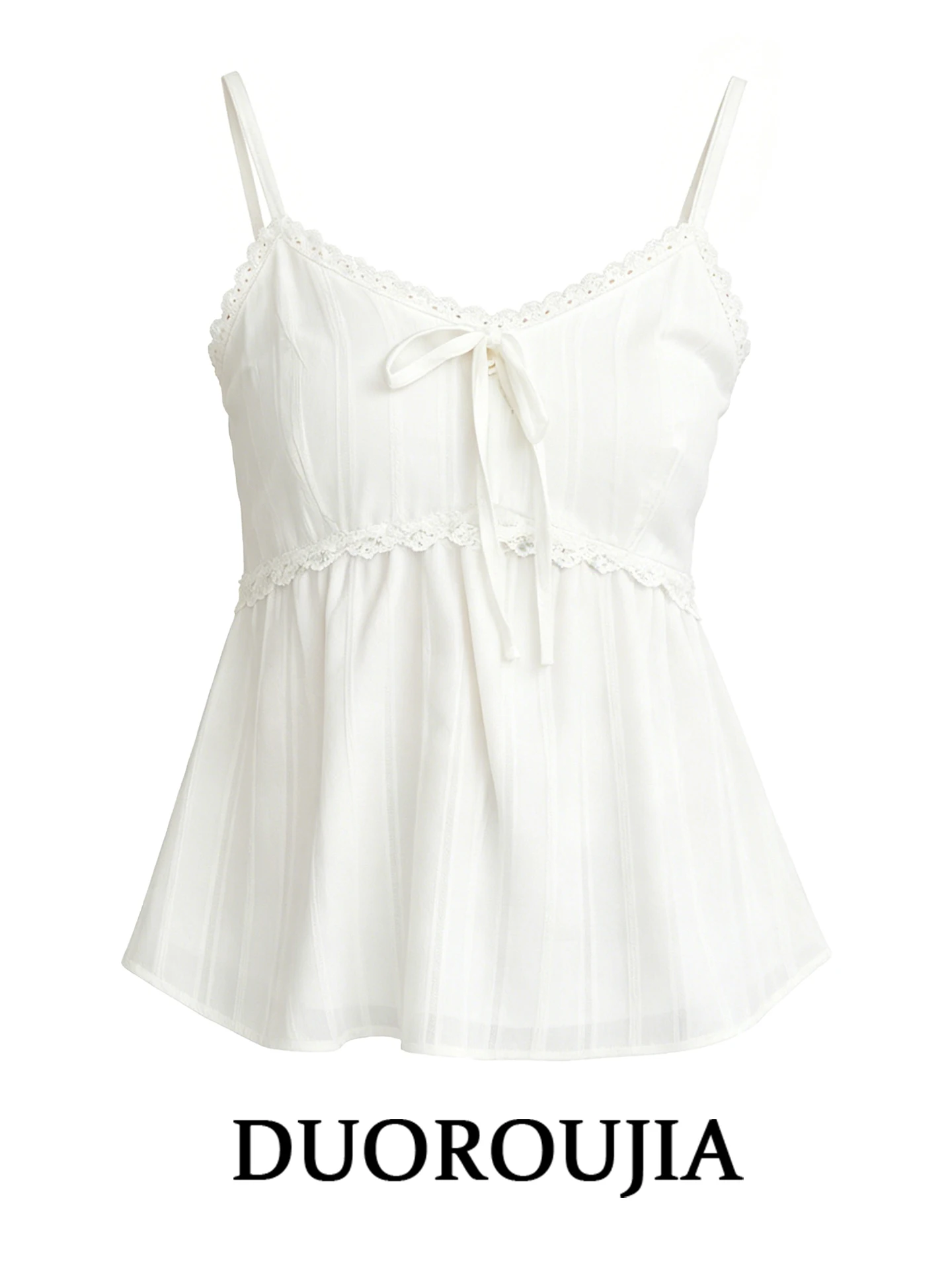 White V-neck Lace Knot Slim Fit Tank Top Women's plus Size Summer Outerwear Casual Style Korean Fashion
White V-neck Lace Knot Slim Fit Tank Top Women's plus Size Summer Outerwear Casual Style Korean Fashion