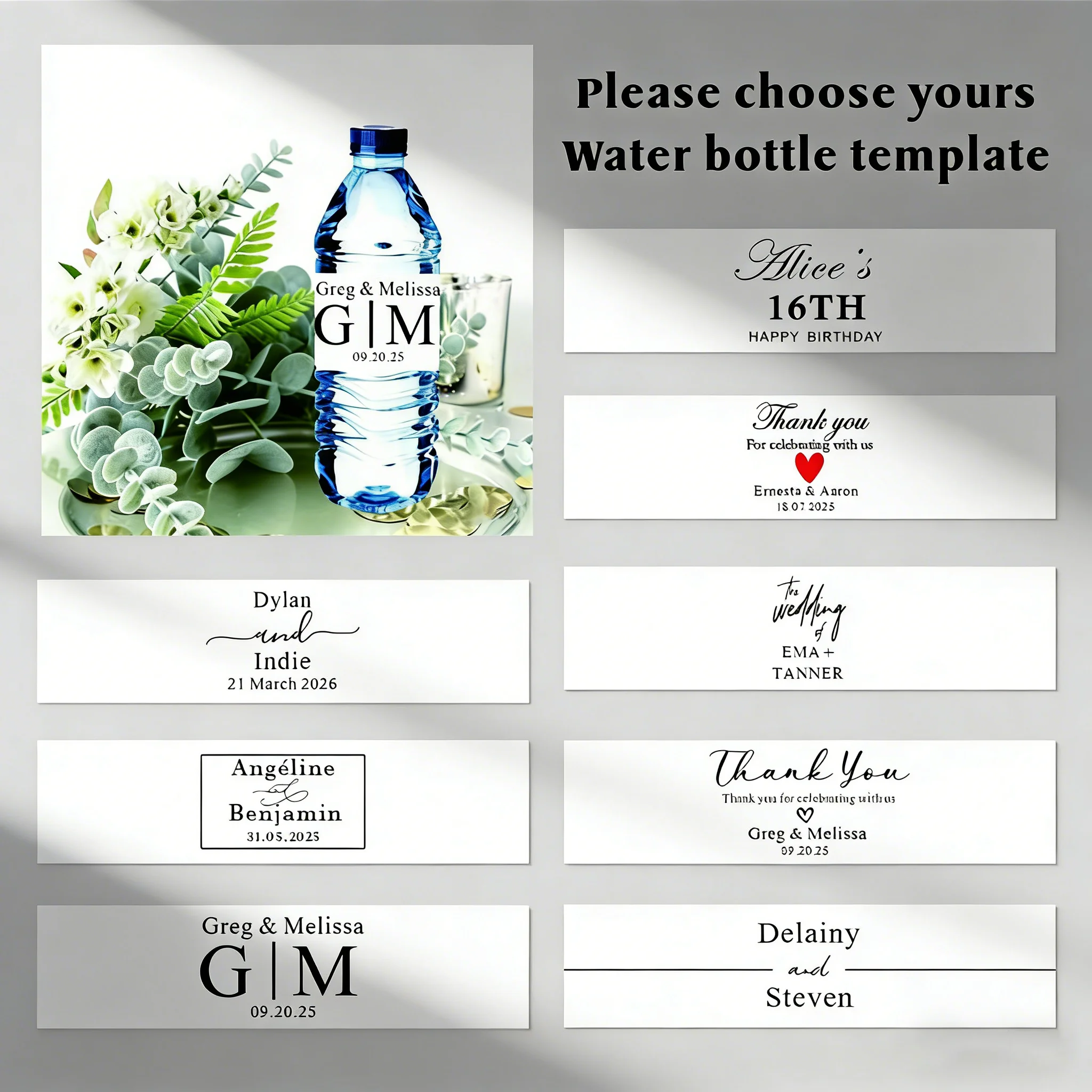 Custom Water Bottle Labels Stickers Self Adhesive Candy Wrap Bridal Shower Decor Personalized Text
Custom Water Bottle Labels Stickers Self Adhesive Candy Wrap Bridal Shower Decor Personalized Text
