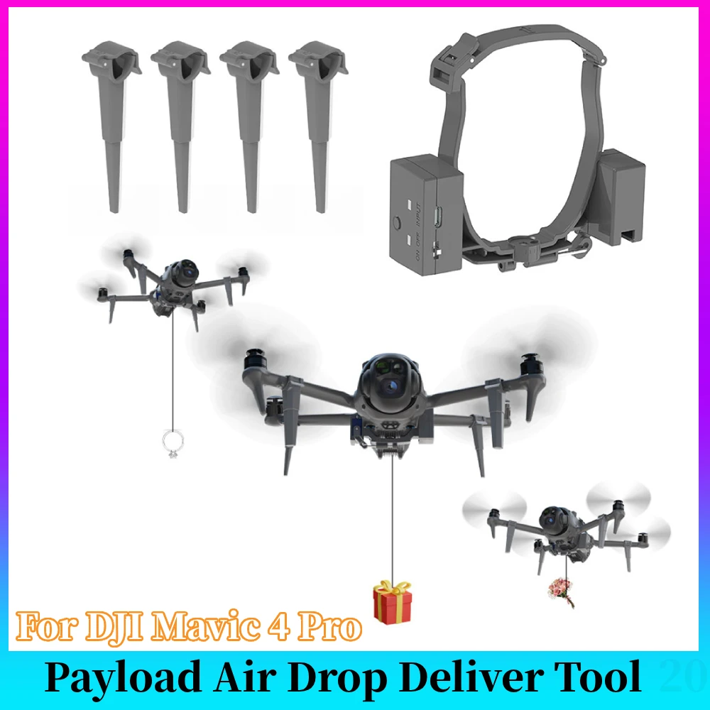For DJI Mavic 4 Pro Air Dropping System with Landing Gear Drone Dropper Accessories Drone Deliver Tool Transporting Accessories
For DJI Mavic 4 Pro Air Dropping System with Landing Gear Drone Dropper Accessories Drone Deliver Tool Transporting Accessories