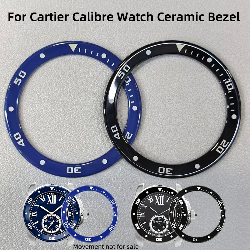 For Cartier Calibre 42mm men's watch Dial Ceramic bezel Inser W7100056 W7100055 WSCA0010 41x32.8mm Scale Ring Replacement parts
For Cartier Calibre 42mm men's watch Dial Ceramic bezel Inser W7100056 W7100055 WSCA0010 41x32.8mm Scale Ring Replacement parts