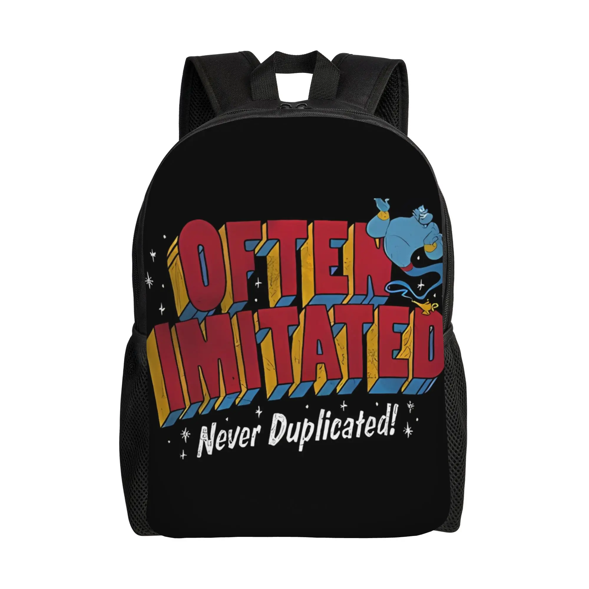 Back to school season Genie Often Imitated Never Duplicated Quote Knapsack Aladdin High School Students New Backpack
Back to school season Genie Often Imitated Never Duplicated Quote Knapsack Aladdin High School Students New Backpack