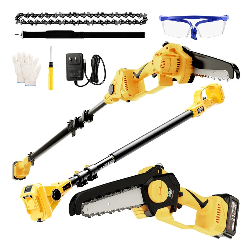 21V 8-Inch Cordless Chain Saw DIY Lithium-ion 4Ah Battery Cutting Portable Electric Pruning Shears Extendable Handle Power Tools
21V 8-Inch Cordless Chain Saw DIY Lithium-ion 4Ah Battery Cutting Portable Electric Pruning Shears Extendable Handle Power Tools