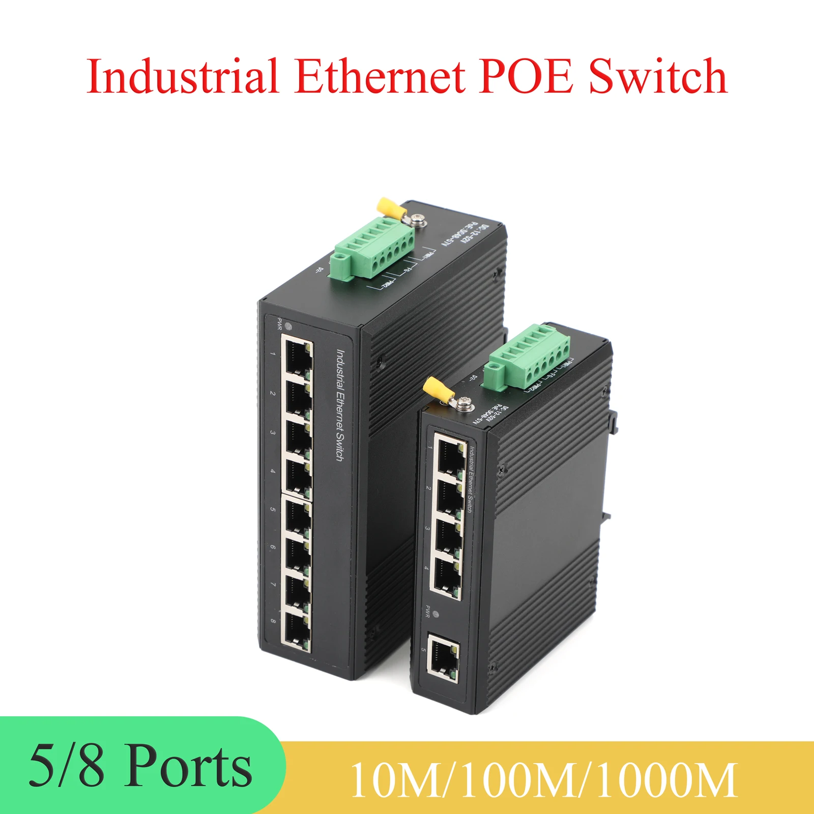 5/8-port Industrial POE Switch 100/1000Mbps DIN Rail, Plug and Play, For Factory Automation and Surveillance System
5/8-port Industrial POE Switch 100/1000Mbps DIN Rail, Plug and Play, For Factory Automation and Surveillance System