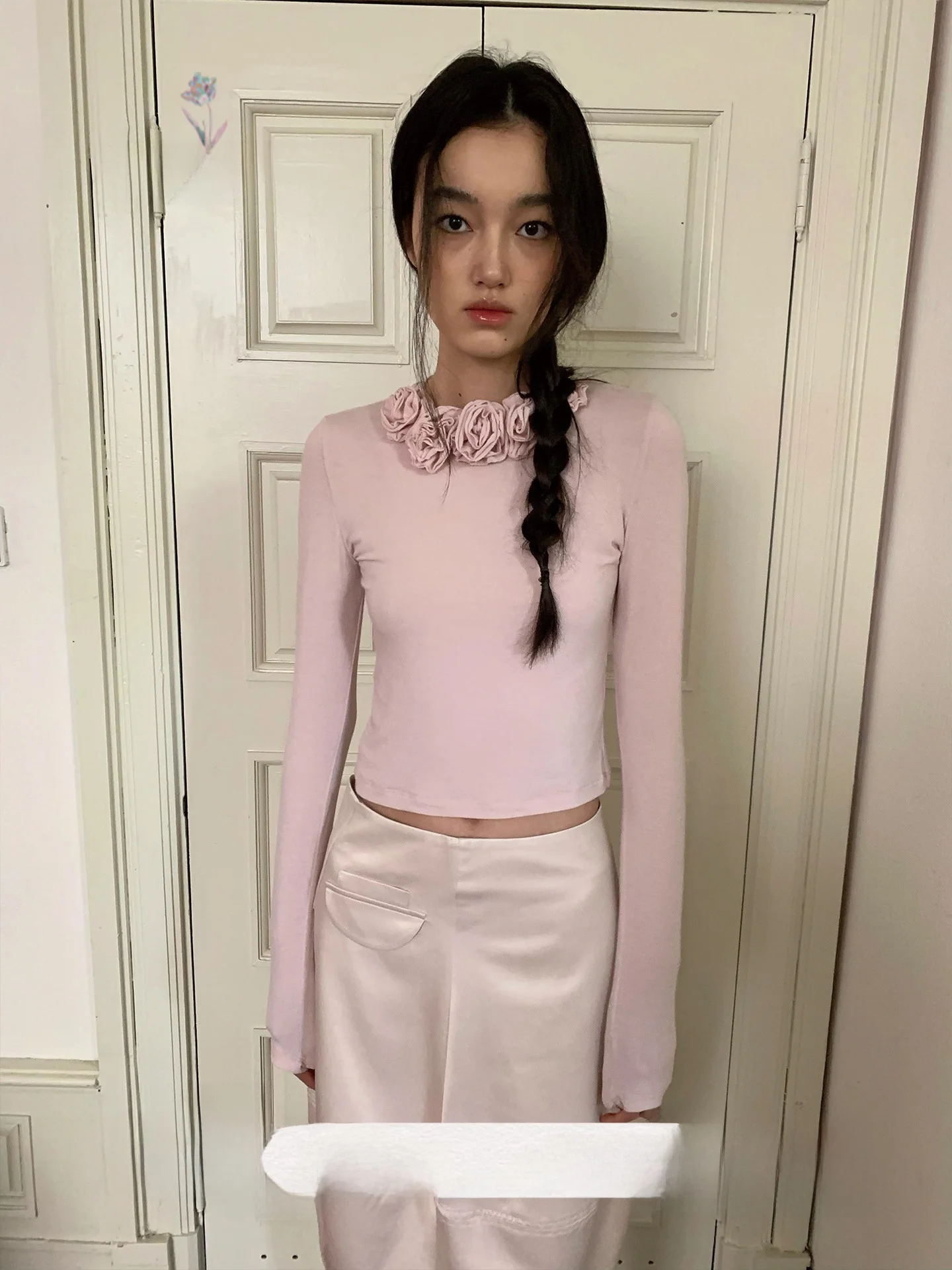 Розовый вязаный топ с цветочным узором, из смесового хлопка, с длинными рукавами, укороченный, женский, модный, осенний
Розовый вязаный топ с цветочным узором, из смесового хлопка, с длинными рукавами, укороченный, женский, модный, осенний