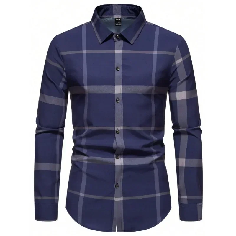 2 colors! 2023 Autumn Men's High Quality Shirts New Trend Fashion Polo Neck Stripe Design Men's Long Sleeve Shirt
2 colors! 2023 Autumn Men's High Quality Shirts New Trend Fashion Polo Neck Stripe Design Men's Long Sleeve Shirt