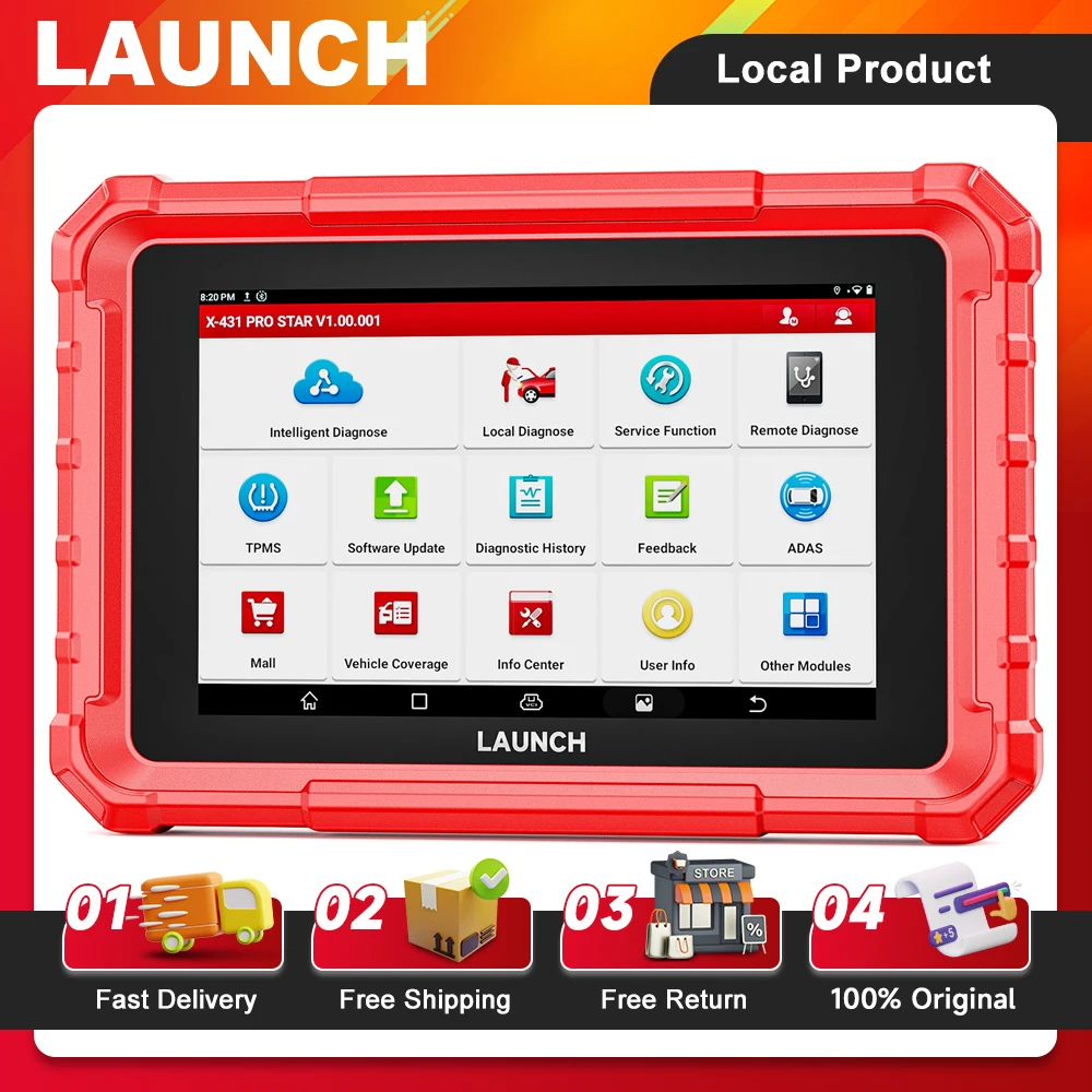 LAUNCH X431 PRO Star OBD2 Bi-Directional Diagnostic Scanner CANFD DoIP 34+ Reset ECU Coding OBD2 Automotive Scan Tools
LAUNCH X431 PRO Star OBD2 Bi-Directional Diagnostic Scanner CANFD DoIP 34+ Reset ECU Coding OBD2 Automotive Scan Tools