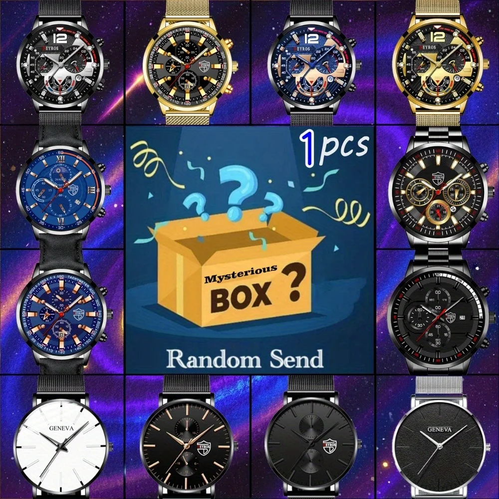 Mystery Box Random 1 Piece of Fashion Casual Men's Quartz Watch Quartz Movement Round Dial Fashion Quartz Watch Friends
Mystery Box Random 1 Piece of Fashion Casual Men's Quartz Watch Quartz Movement Round Dial Fashion Quartz Watch Friends