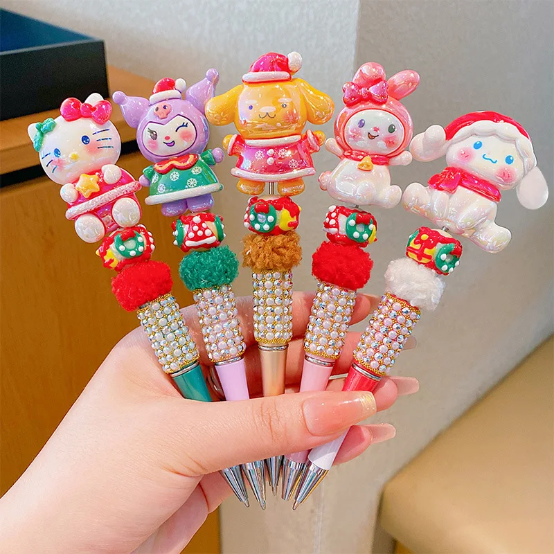 Sanrio Crystal Flash Diamond Rotating Gel Pen Student Cartoon Black Water Pen Christmas Hair Ball Signature Pen Ballpoint Pen
Sanrio Crystal Flash Diamond Rotating Gel Pen Student Cartoon Black Water Pen Christmas Hair Ball Signature Pen Ballpoint Pen