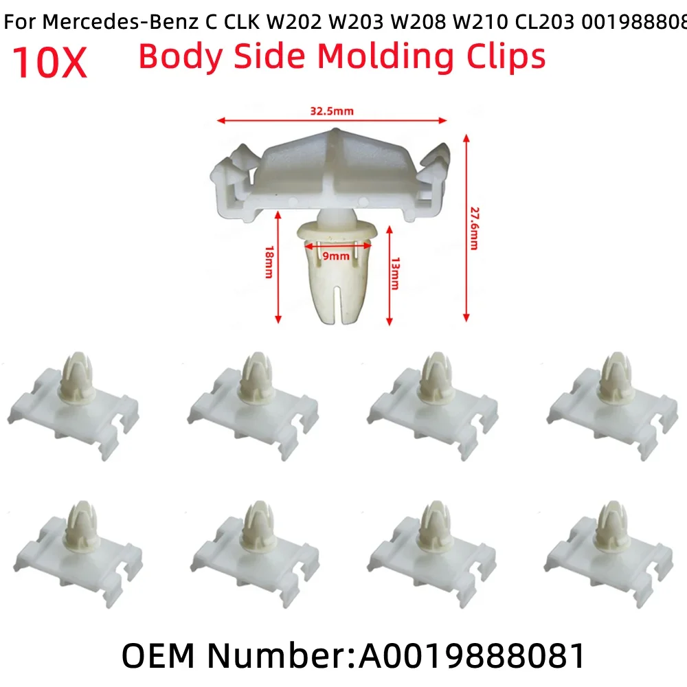 10 PCS Car Body Side Forming Clips Car Fastener Clips Side Skirt Door For Mercedes-Benz C CLK W202 W203 W208 W210 CL203
10 PCS Car Body Side Forming Clips Car Fastener Clips Side Skirt Door For Mercedes-Benz C CLK W202 W203 W208 W210 CL203