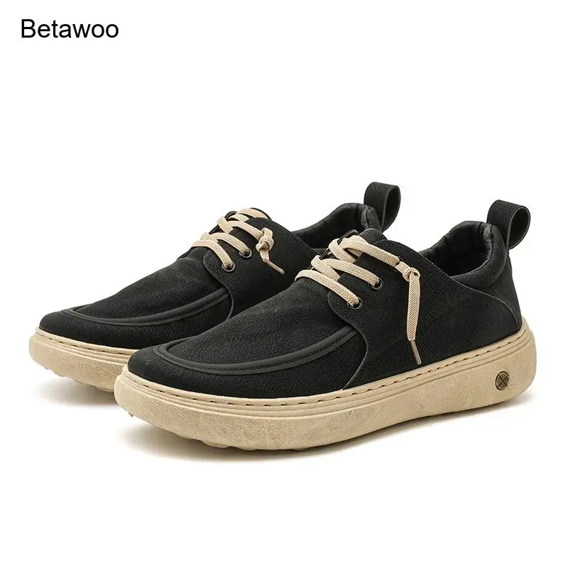 Mens Black Leather Lace Up Casual Shoes Thick Sole Comfortable Loafers for Daily Wear
Mens Black Leather Lace Up Casual Shoes Thick Sole Comfortable Loafers for Daily Wear