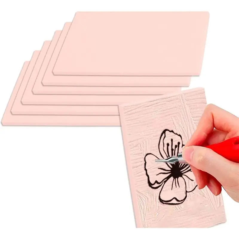 A96K-Rubber For Printmaking Carving Blocks-6 Pieces 4" X 6" Soft Linoleum Stamp Making Kit Printing For Linocut& Craft
A96K-Rubber For Printmaking Carving Blocks-6 Pieces 4" X 6" Soft Linoleum Stamp Making Kit Printing For Linocut& Craft