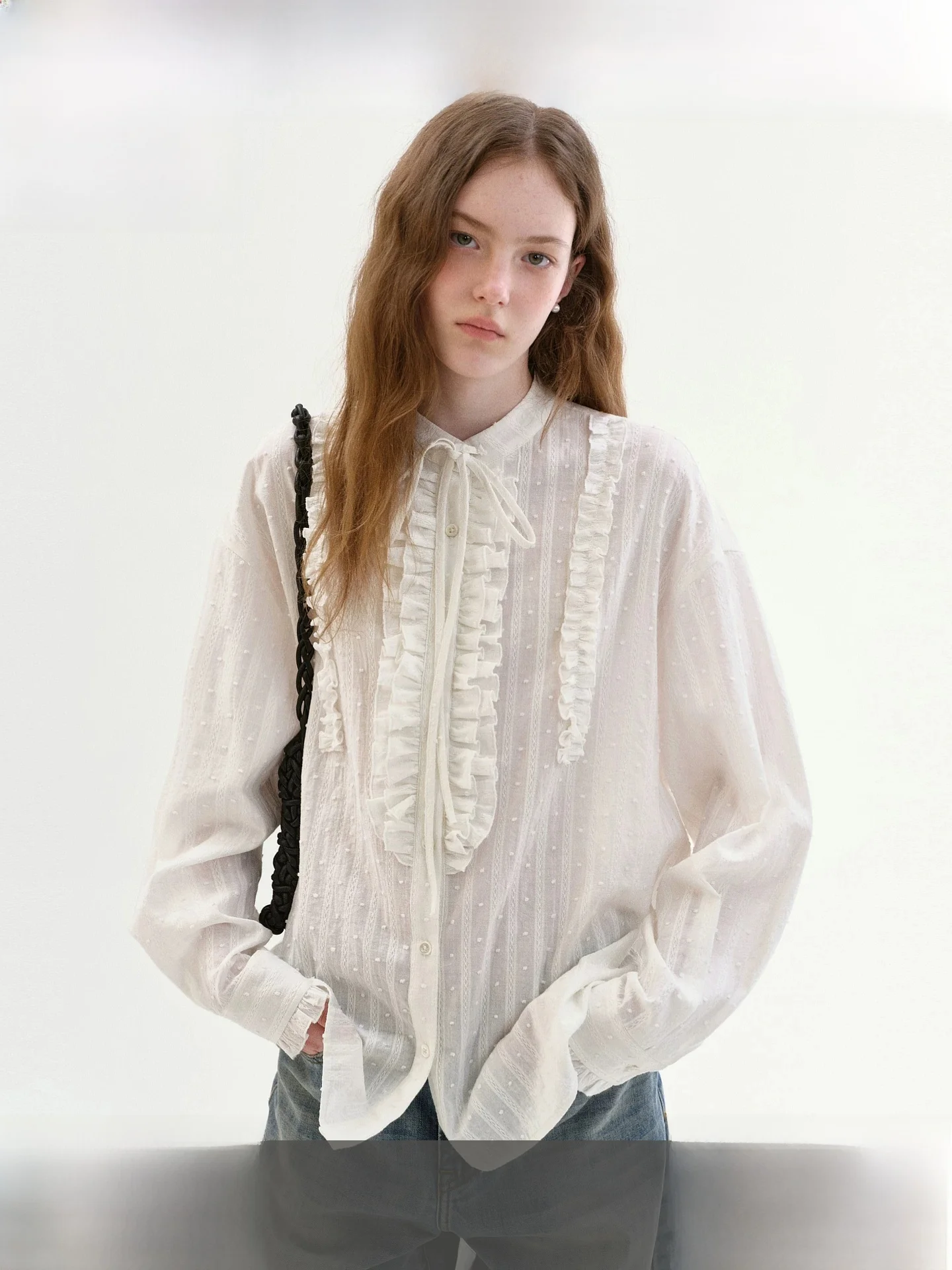 Fano Polka Dot Long Sleeve Shirt Women's Summer New Style Floral Embroidery Stand Collar Breathable Cotton Commute Fashion
Fano Polka Dot Long Sleeve Shirt Women's Summer New Style Floral Embroidery Stand Collar Breathable Cotton Commute Fashion